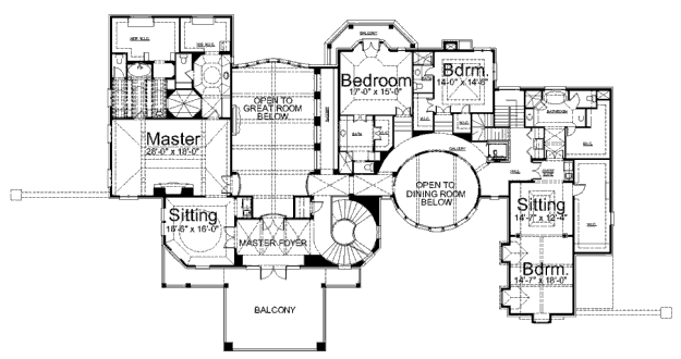 upper floor house blueprint
