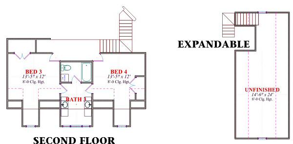 upper floor house blueprint