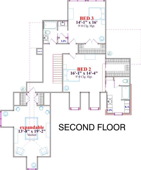 upper floor house blueprint