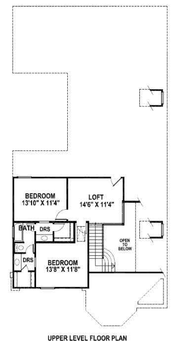 upper floor house blueprint
