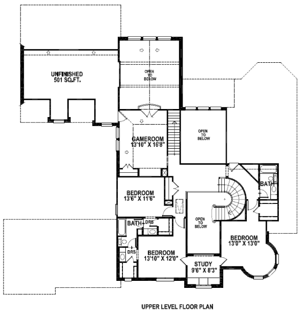 upper floor house blueprint