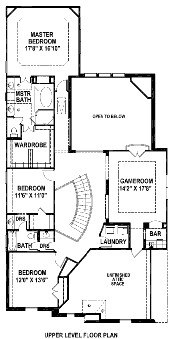 upper floor house blueprint