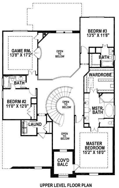 upper floor house blueprint