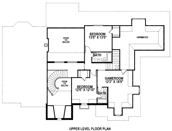 upper floor house blueprint