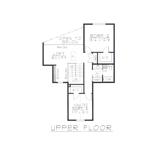 upper floor house blueprint