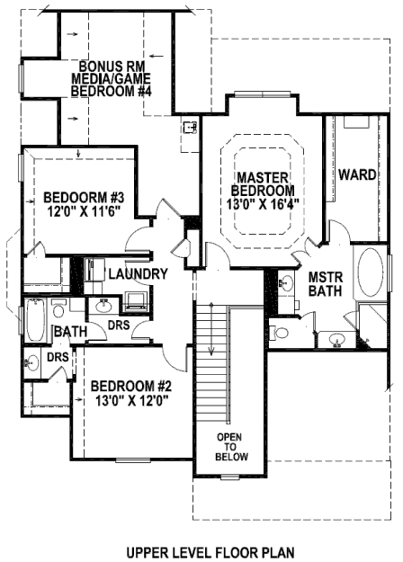 upper floor house blueprint