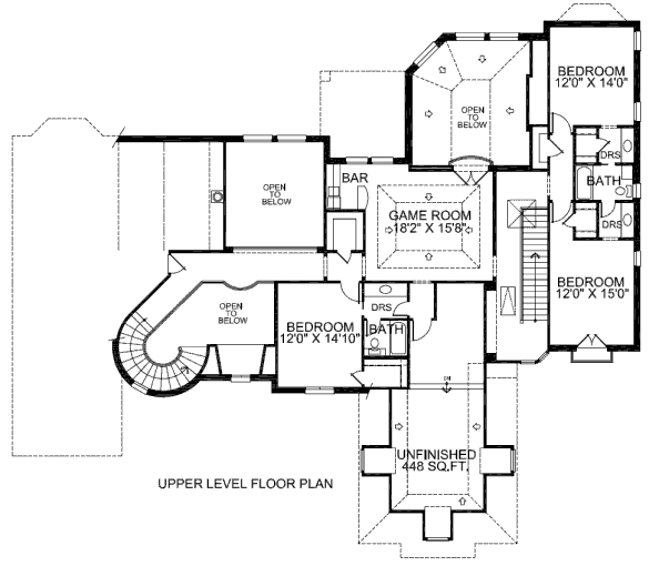 upper floor house blueprint