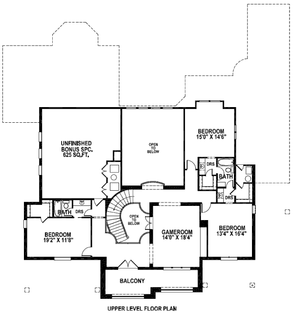 upper floor house blueprint