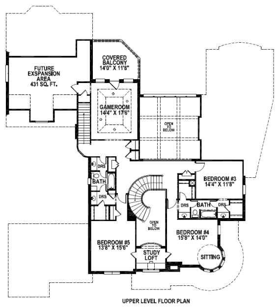 upper floor house blueprint