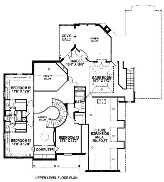 upper floor house blueprint