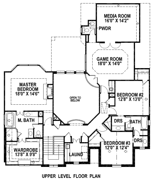 upper floor house blueprint