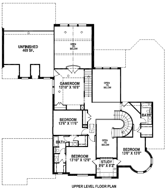 upper floor house blueprint