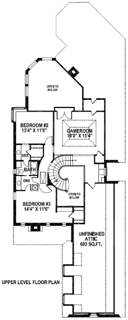 upper floor house blueprint
