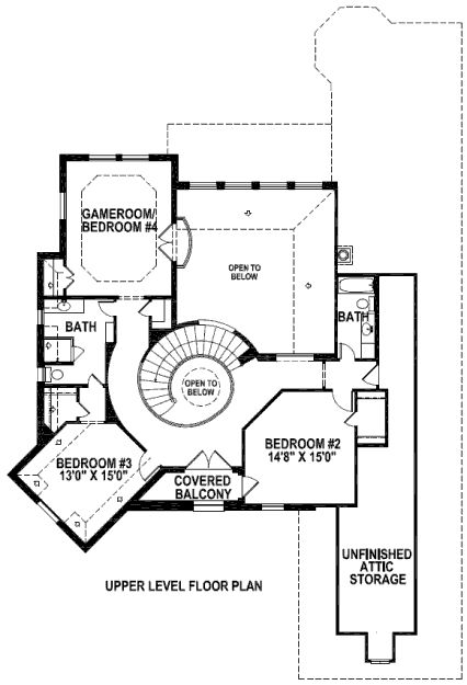upper floor house blueprint