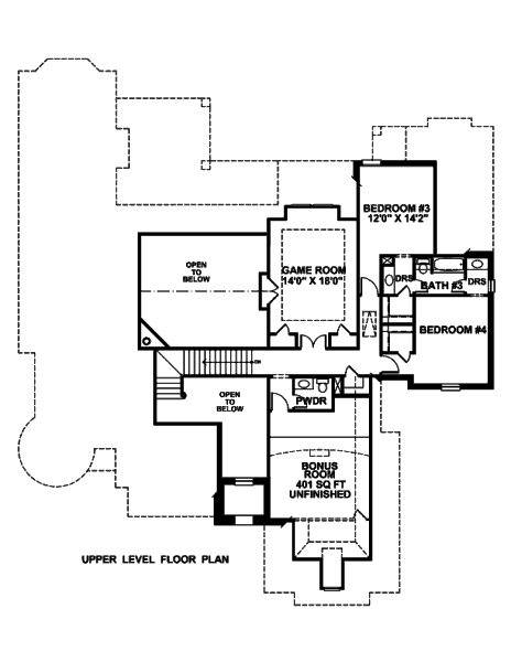 upper floor house blueprint