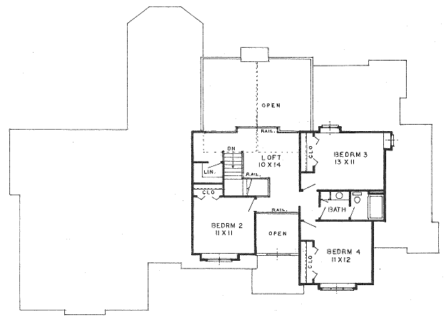 upper floor house blueprint