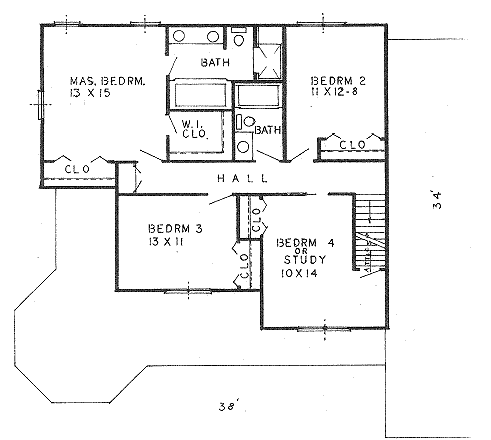 upper floor house blueprint