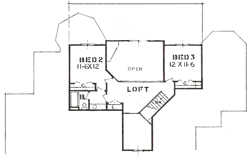 upper floor house blueprint