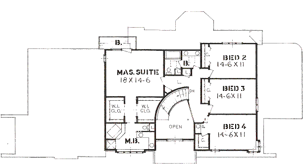 upper floor house blueprint