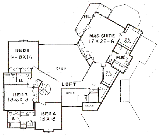 upper floor house blueprint