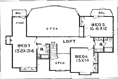 upper floor house blueprint