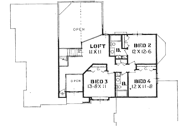 upper floor house blueprint