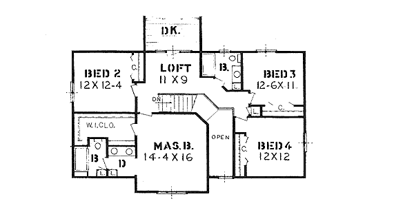 upper floor house blueprint