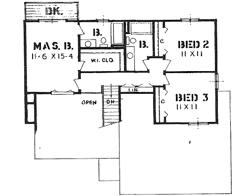upper floor house blueprint