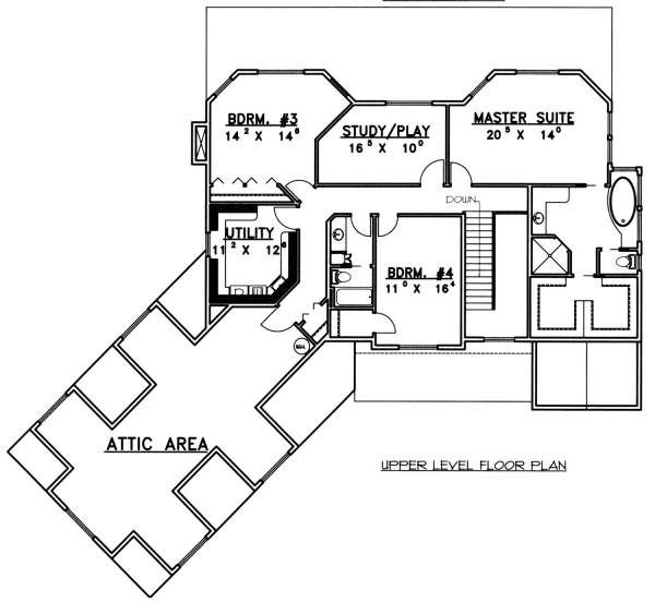 upper floor house blueprint