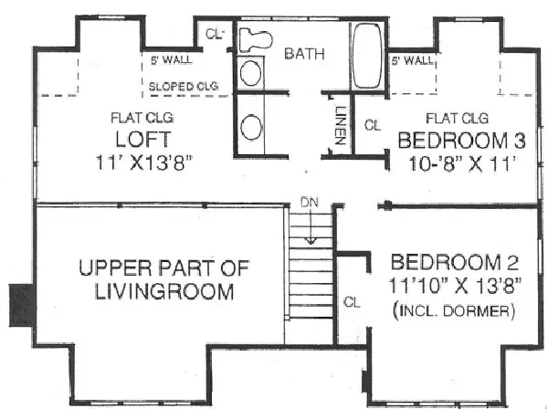 upper floor house blueprint