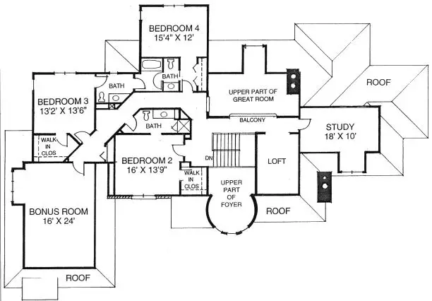 upper floor house blueprint