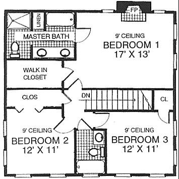 upper floor house blueprint