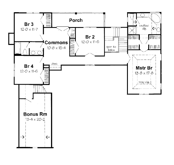 upper floor house blueprint