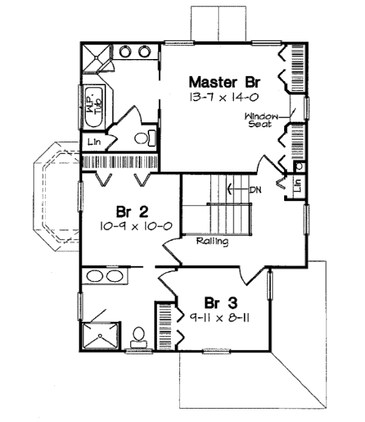 upper floor house blueprint