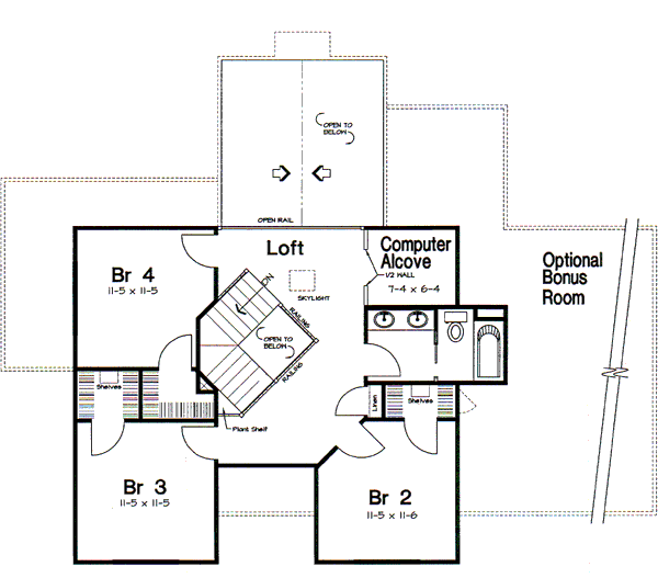 upper floor house blueprint