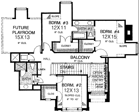 upper floor house blueprint