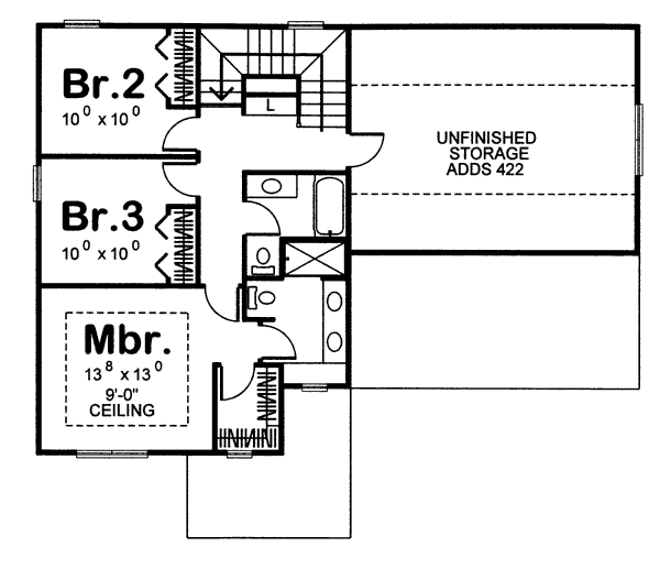 upper floor house blueprint