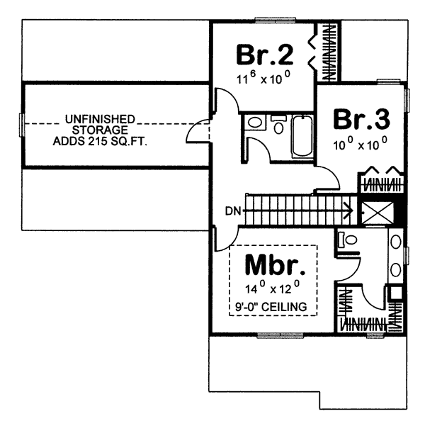 upper floor house blueprint