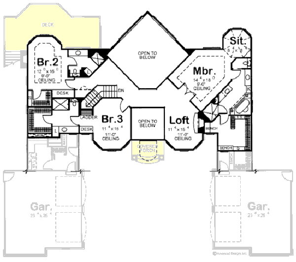 upper floor house blueprint