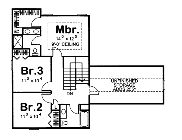 upper floor house blueprint
