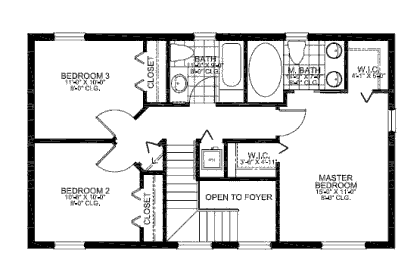 upper floor house blueprint