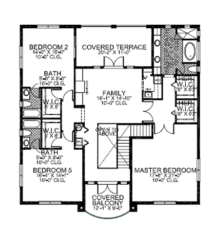 upper floor house blueprint