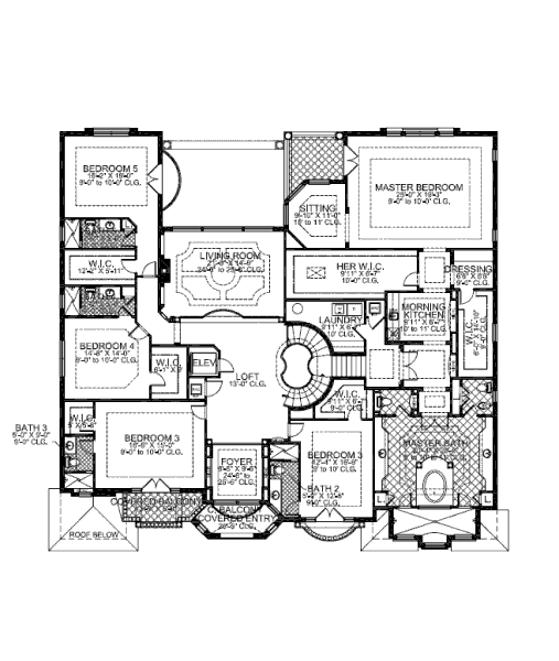 upper floor house blueprint