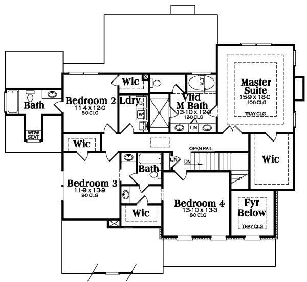 upper floor house blueprint