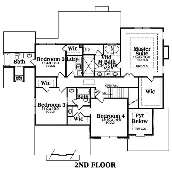 upper floor house blueprint