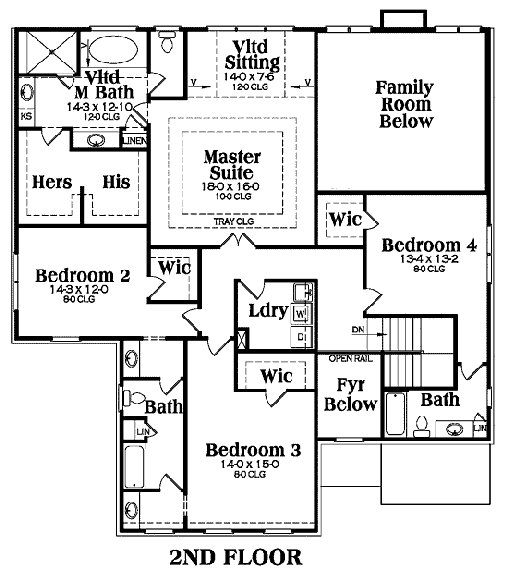 upper floor house blueprint