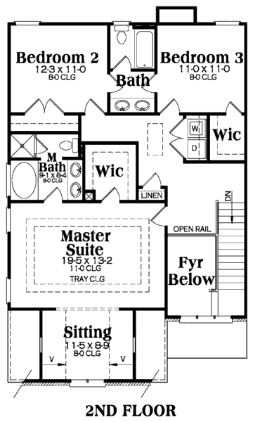 upper floor house blueprint