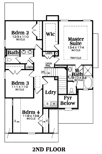 upper floor house blueprint