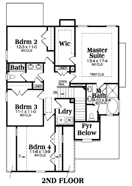 upper floor house blueprint