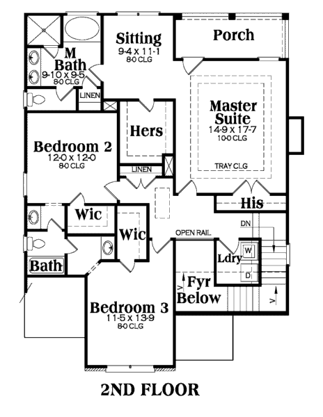 upper floor house blueprint